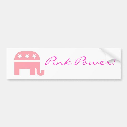 Roze Power Bumpersticker (Voorkant)