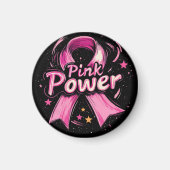 Roze Power Koelkast Magneet (Voorkant)