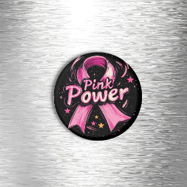 Roze Power Koelkast Magneet