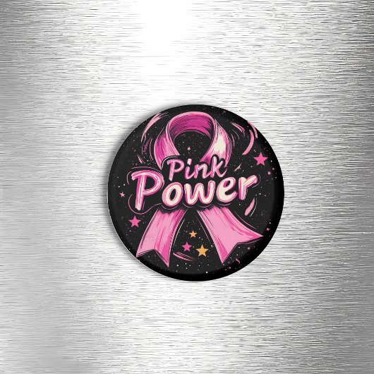 Roze Power Koelkast Magneet