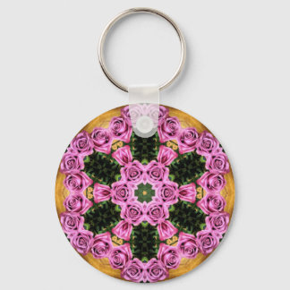 Roze Prancing Posies Sleutelhanger