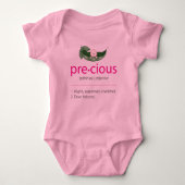 Roze "Precious" Definition Pea-in-a-Pod Baby T-shi Romper (Voorkant)