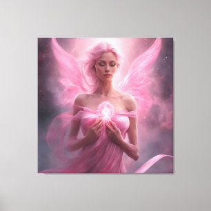 Roze - Premium gewikkeld canvas (glans) Afdruk