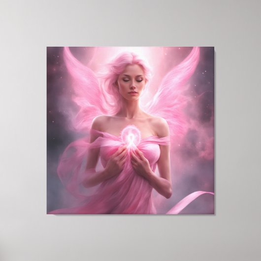 Roze - Premium gewikkeld canvas (glans) Afdruk (Voorkant)