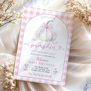 Roze Preppy Bow Arch Pompoen Verjaardag Kaart