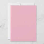 Roze Preppy Geruite Kerst Bloem Bruiloft Borrel Kaart (Achterkant)