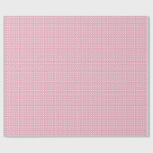 Roze Preppy Gingham Harten- Inpakpapier Rol (Vlak)
