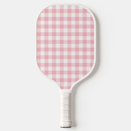 Roze Preppy Gingham Pickle Ball Pickleball Paddle (Voorkant)