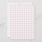 Roze Preppy Honkbal Crest Baby Shower Uitnodiging (Achterkant)