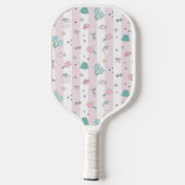 Roze Preppy Monogramprint Pickleball Paddle (Achterkant)