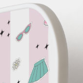 Roze Preppy Monogramprint Pickleball Paddle (Links Detail)