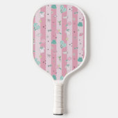Roze Preppy Monogramprint Pickleball Paddle (Achterkant)
