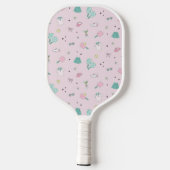 Roze Preppy Monogramprint Pickleball Paddle (Achterkant)