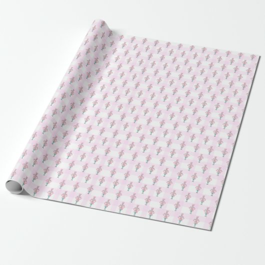 Roze Preppy Notenkraker Kerst Wrapping Papier (Uitgerold)