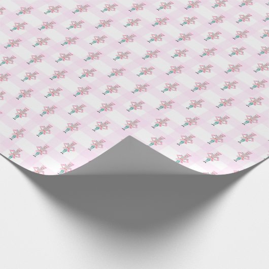 Roze Preppy Notenkraker Kerst Wrapping Papier (Hoek)