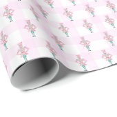 Roze Preppy Notenkraker Kerst Wrapping Papier (Rol Hoek)