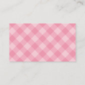 Roze Preppy Pompoen Baby shower Luier Raffle Informatiekaartje (Achterkant)