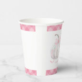 Roze Preppy Pompoen Meisje 1e Verjaardag Papieren  Papieren Bekers (Rechts)