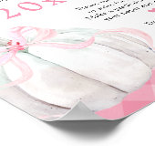 Roze Preppy Pompoen Meisje 1e Verjaardag Time Caps Poster (Hoek)