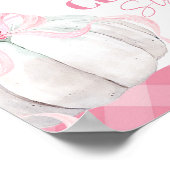 Roze Preppy Pompoen Meisje Verjaardag Custom Sign Poster (Hoek)