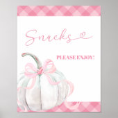Roze Preppy Pompoen Meisje Verjaardag Snacks Poste Poster (Voorkant)