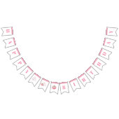 Roze Preppy Pompoen Verjaardag Bunting Banner (Alle)