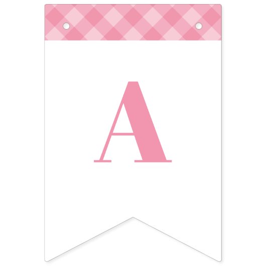 Roze Preppy Pompoen Verjaardag Bunting Banner (Tweede vlag)