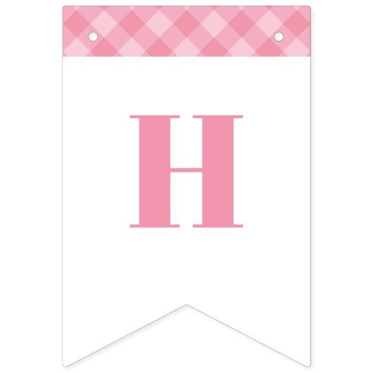 Roze Preppy Pompoen Verjaardag Bunting Banner (Eerste vlag)