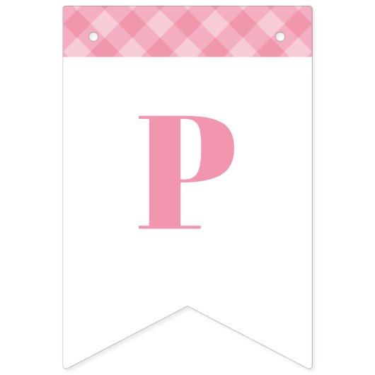 Roze Preppy Pompoen Verjaardag Bunting Banner (Derde vlag)