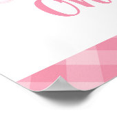 Roze Preppy Pompoen Verjaardag Tafel Nummer Poster (Hoek)