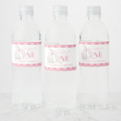 Roze Preppy Pompoen Verjaardag Water Fles Label Waterfles Etiket (Flessen)