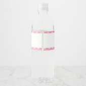 Roze Preppy Pompoen Verjaardag Water Fles Label Waterfles Etiket (Achterkant)
