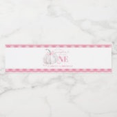 Roze Preppy Pompoen Verjaardag Water Fles Label Waterfles Etiket (Enkel label)