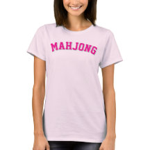 Roze Preppy Varsity Mahjong Grafisch