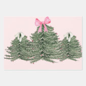 Roze & PreppyChristmas Wrapping Papier - Waterverf Inpakpapier Vel (Voorkant)