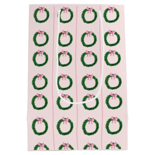 Roze & PreppyChristmas Wrapping Papier - Waterverf Medium Cadeauzakje (Achterkant)