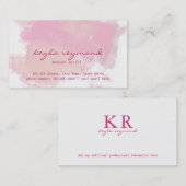 Roze presentatie / make-up make-up roze visitekaartje (Voorkant / Achterkant)