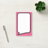 Roze pret-comicboek-spreekwolk post-it® notes (Kantoor)