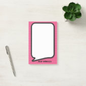 Roze pret gepersonaliseerd stripboek spraakballon post-it® notes (Kantoor)