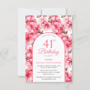 Roze Pretty Garden Bloemrijke Boog Chic 41ste Verj Kaart