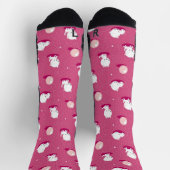 Roze Pretty Kitty Patroon Sokken (Top)