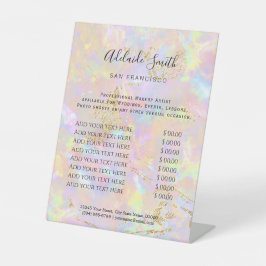 roze prijslijst voetstuk reclamebord met voetstuk