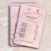 roze prijslijst voor haar