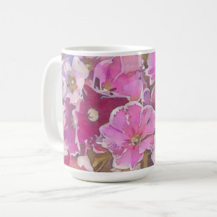 Roze Primrose Bloem Floral Art Mok Cup