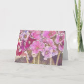  roze primrose bloemen Art Note Kaart (Voorkant)