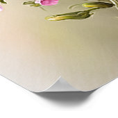 Roze Primrose Bloemen Art Print Poster (Hoek)