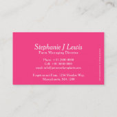 Roze primrose boerderij plant visitekaartje (Achterkant)