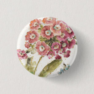 Roze primrose ronde button 3,2 cm