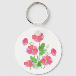 Roze primrose sleutelhanger