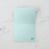 Roze Primroses Blauwgroen en Turquoise Rustieke No Kaart (Binnen)